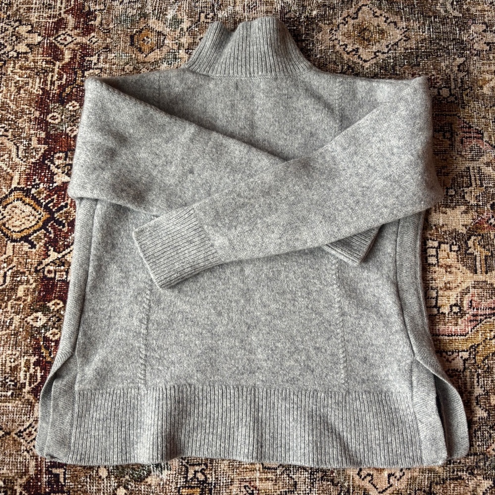 GANT Gray Cashmere Blend Turtleneck Sweater Women’s Small Cozy Knit - Picture 6 of 10